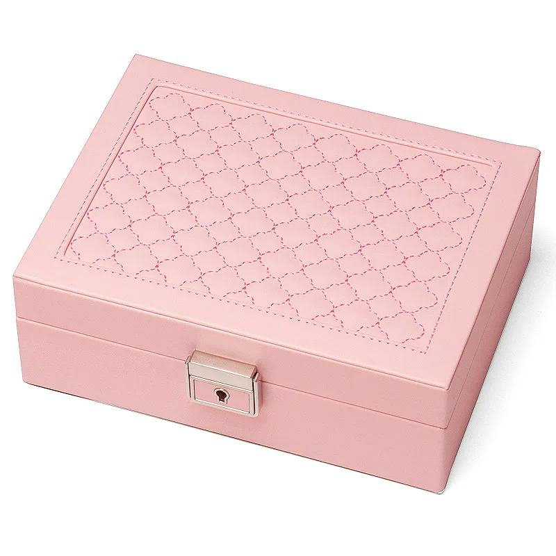 

candy color fashion women luxury jewelry box mini style leather Jewelry Storage Case for Home Travel girl gift 200805-72