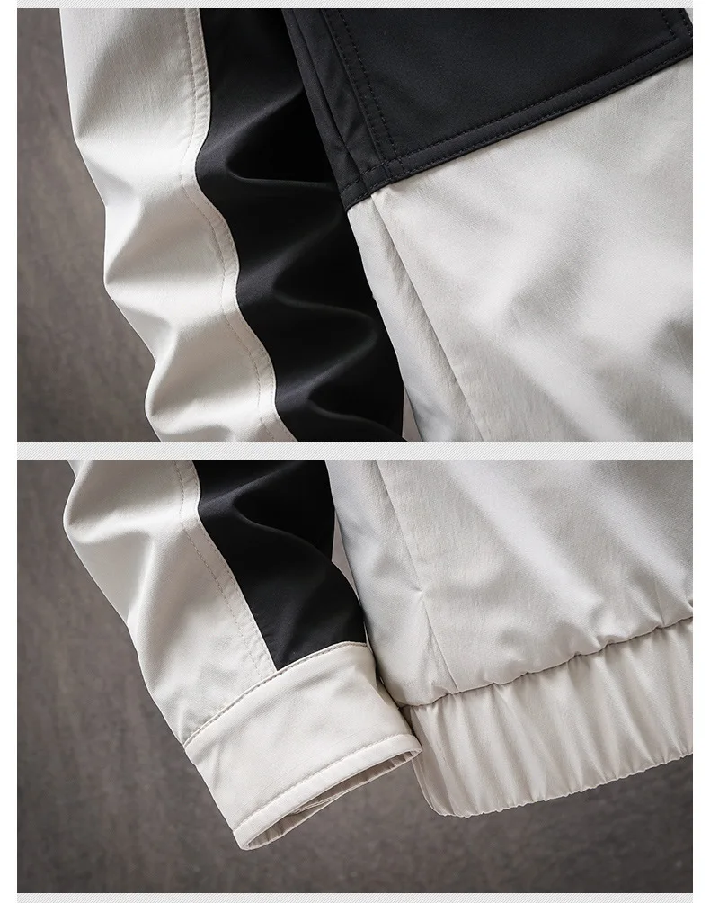 

LZCHENG jacket men's jacket spring and autumn models 2021 spring new style Korean version of the trend fit casual color matching