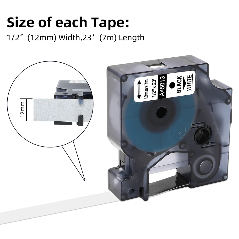 Маркировочная лента D1 45013 картридж совместимый с Dymo LabelManager Label Maker 45010 280 P 160 260 1 шт. |