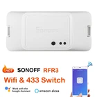 SONOFF RFR3 умный Wifi DIY переключатель для eWelink RF433 таймер управления релейный модуль Автоматизация работа с Google Home Alexa