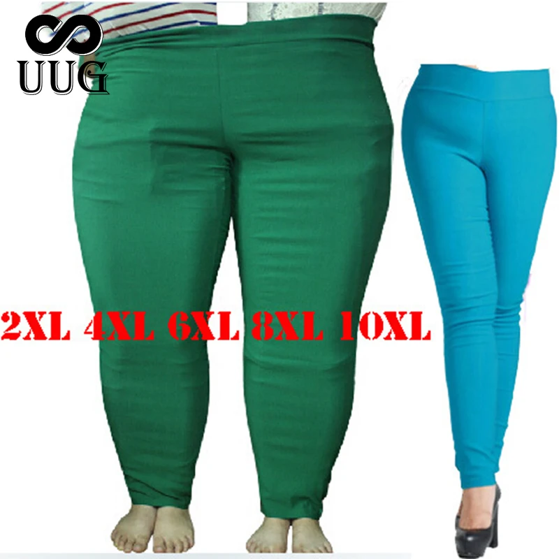 UUG 4XL 6XL 8XL 10XL размера плюс женские брюки карандаш модные женские брюки большого размера длинные брюки для женщин черные облегающие