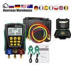 Цифровой манометр DY517A для холодильного коллектора, тестер для проверки хладагента, вакуумного давления, двухходовой клапан