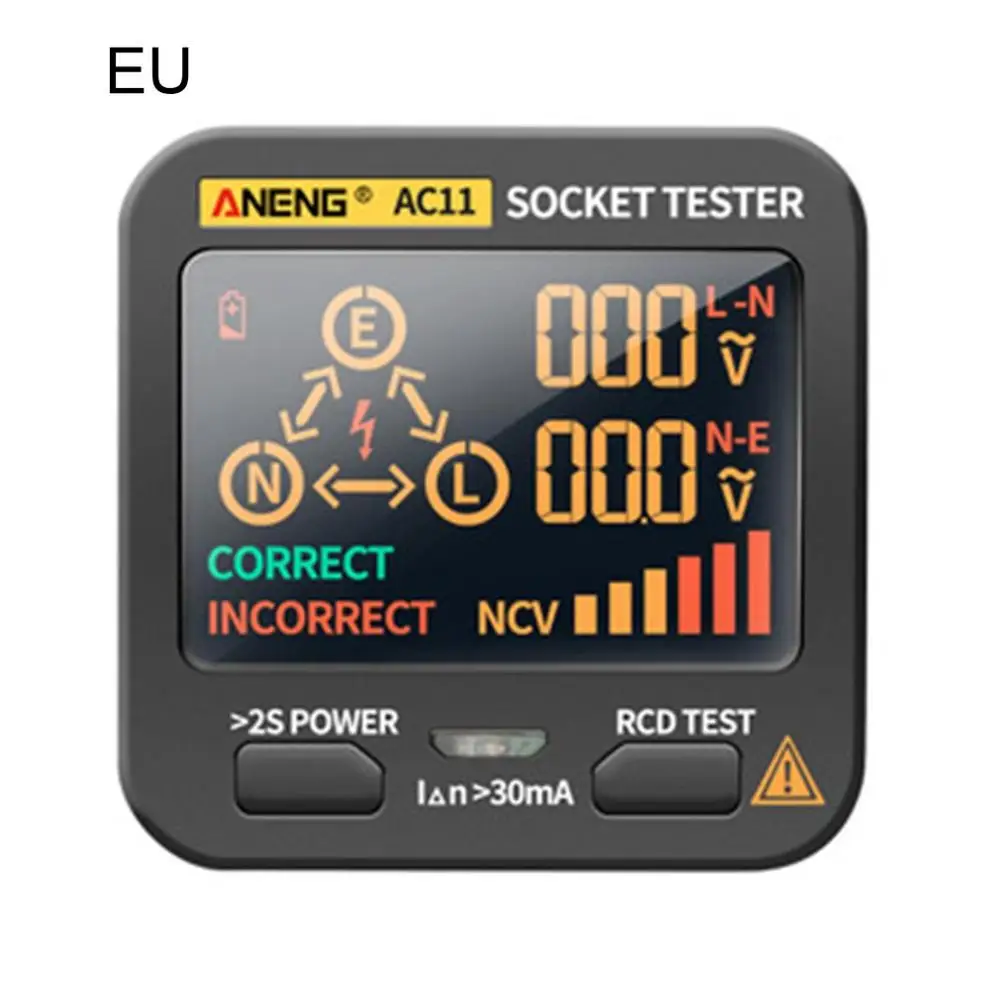 

Multifunction Socket Tester Outlet Rcd Gfci Test & Bside Voltage Detector Home Essentials