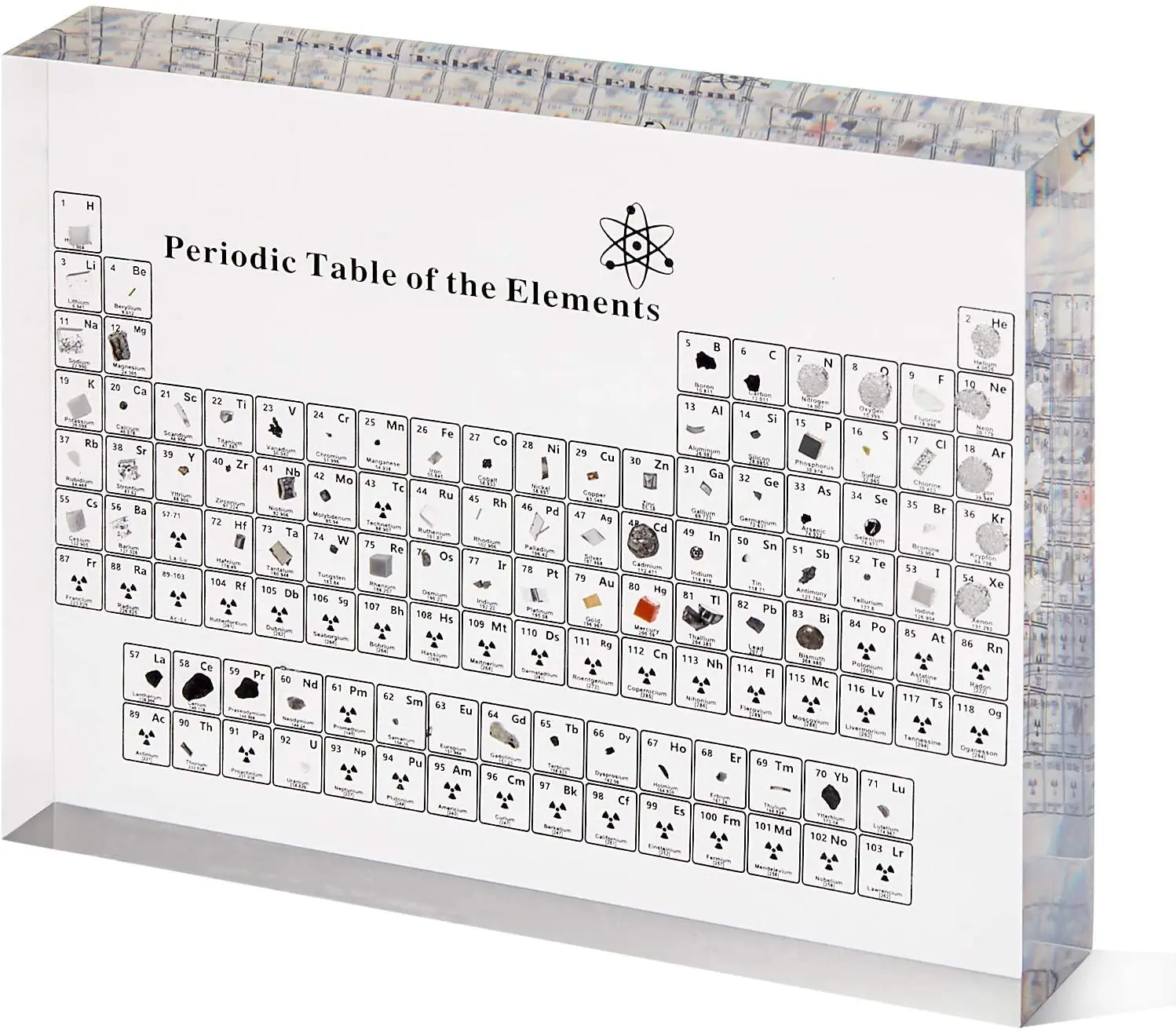 

Acrylic Periodic Table Display With Real Elements Kids Teaching School Day Birthday Gifts Chemical Element Display Home Decor