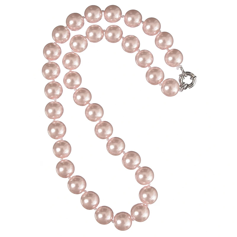 Ожерелье женское из искусственного жемчуга колье с круглыми бусинами 10 мм