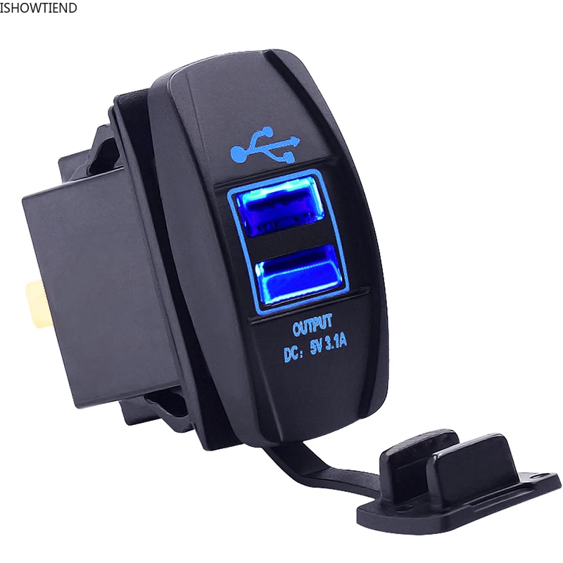 

Автомобильное зарядное устройство с светодиодный USB-портами, 3,1 А