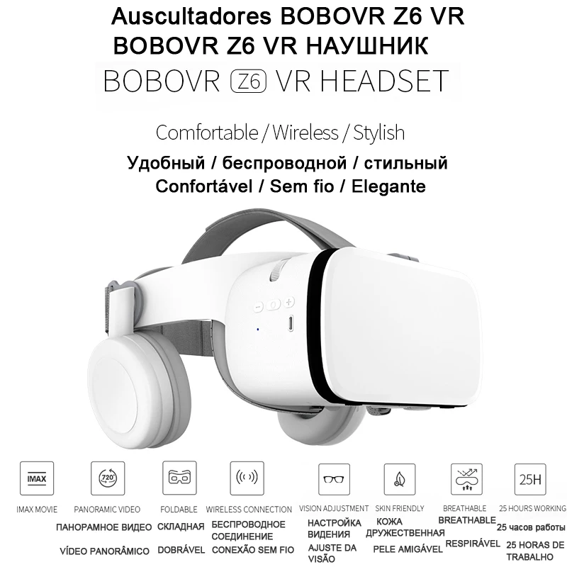 Шлем виртуальной реальности Bobo Bobovr Z6 VR очки для iPhone Android смартфонов|3D реальности| |