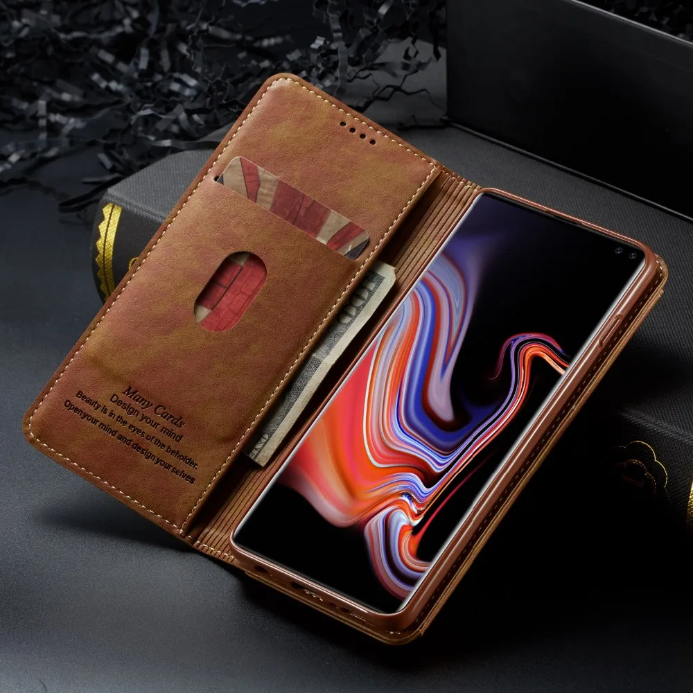 Кожаный чехол книжка для Samsung Galaxy S10 S9 Plus S10E|Чехлы-портмоне| |