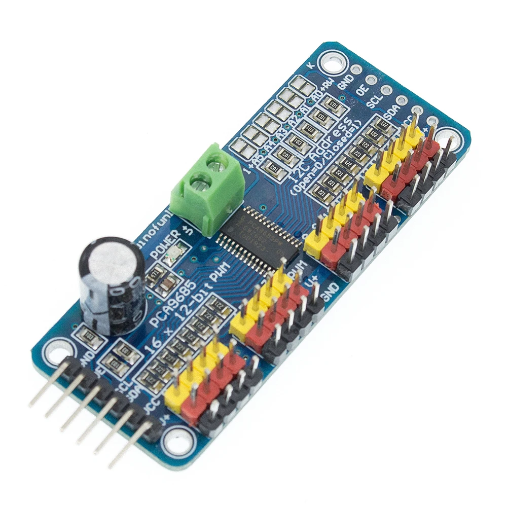 1 шт. PCA9685 16 канальный 12 битный ШИМ сервопривод двигателя I2C модуль робота|robot