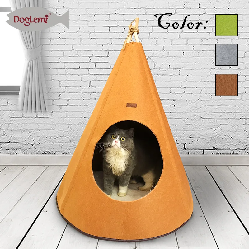 Doglemi для домашнего питомца Домик из войлока Igloo собак кошек пещерный дом складная
