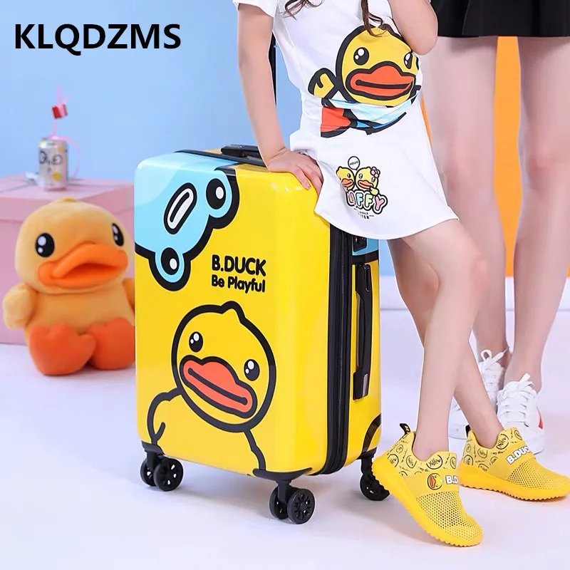 KLQDZMS Kids Luggage 20 Inch Cute Spinner Rolling Luggage Boy Girls Carry On Cabin Suitcase Children Trolley Case