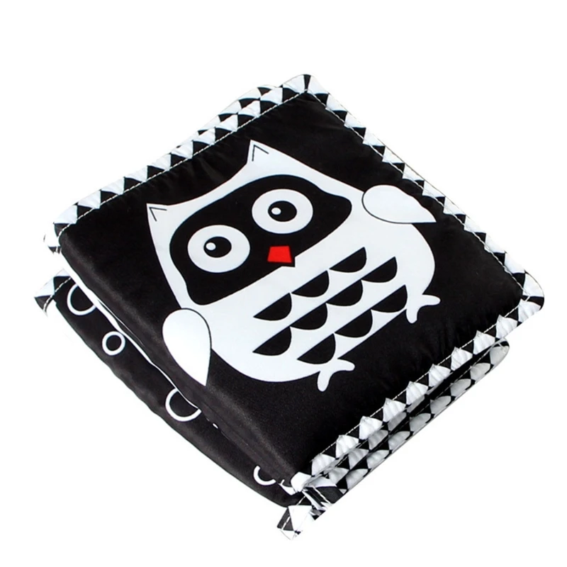 

Мягкая Книга с совами/Божьими коровками, складывающаяся Мягкая книга для обучения ползанию и исследованию, интерактивная книга с защитой о...