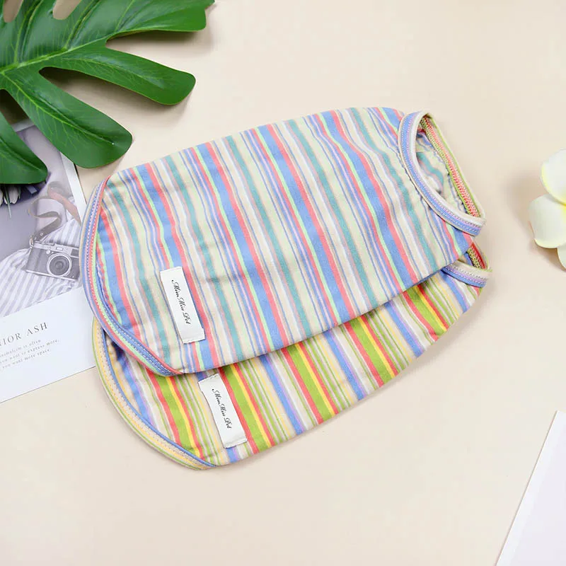 Сезон: весна-лето собачья одежда в полоску Pet Рубашка Жилет классический щенков