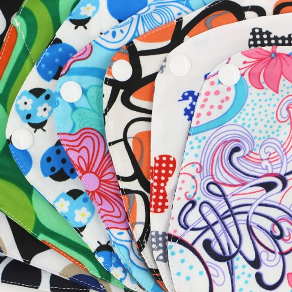 1 шт. моющиеся органические многоразовые бамбуковые тканевые менструальные