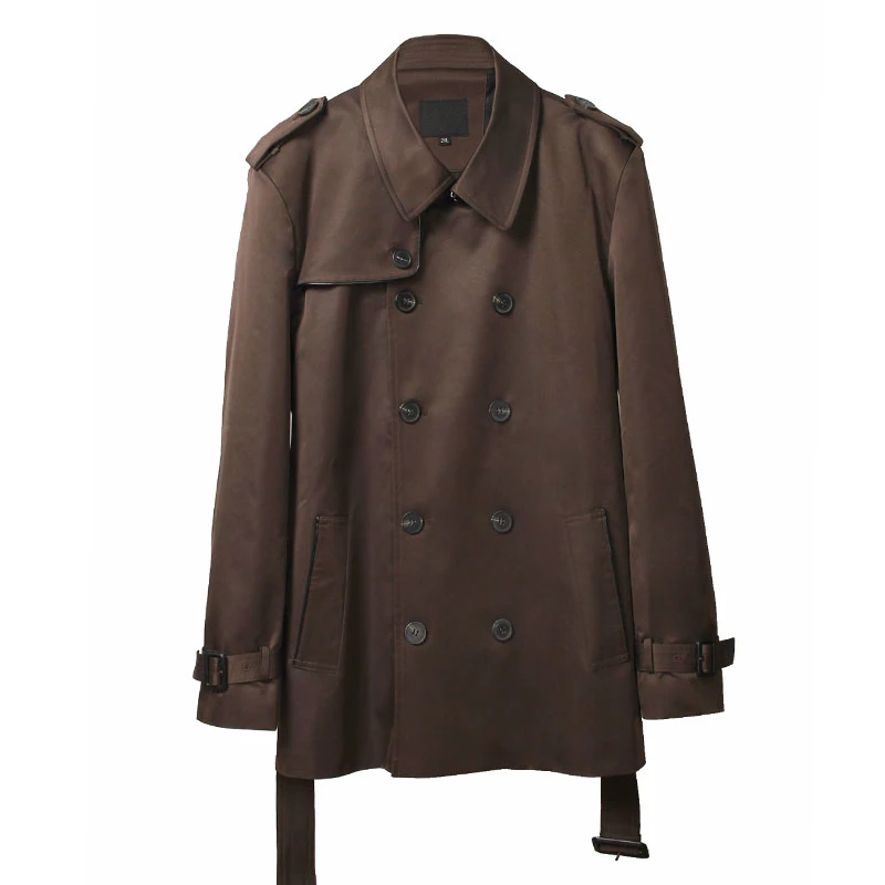 Новая весенне-осенняя Красивая Молодежная двубортная короткая ветровка мужская