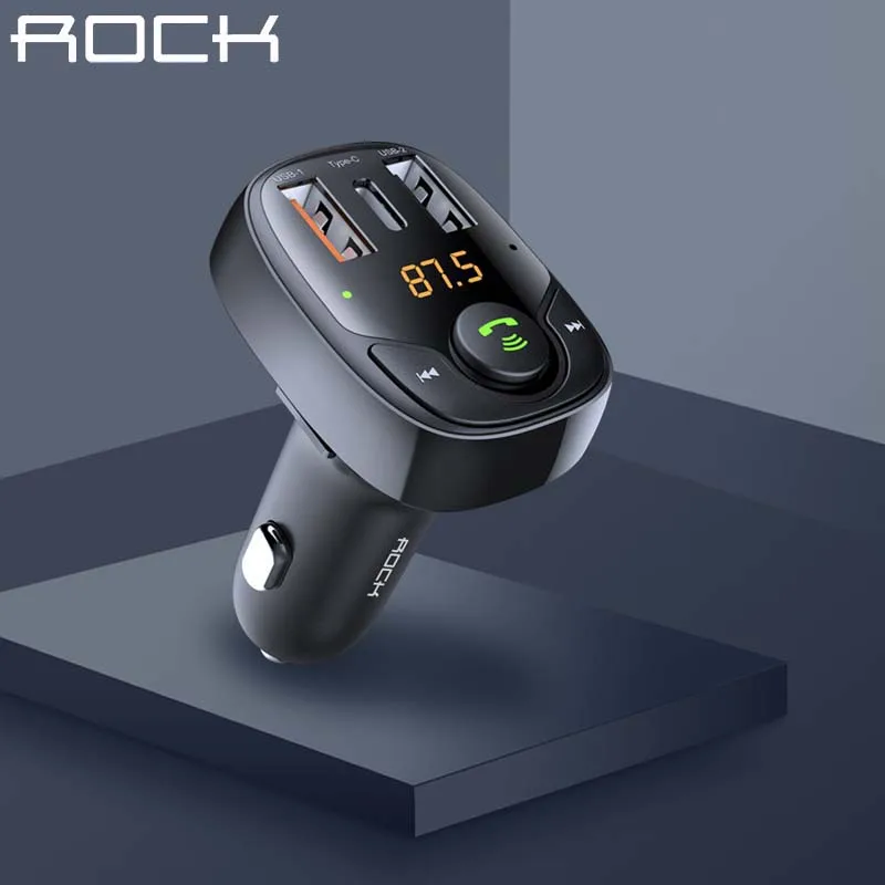 Устройство зарядное ROCK с 3 USB портами и поддержкой Bluetooth 5 0 36 Вт|Переходники