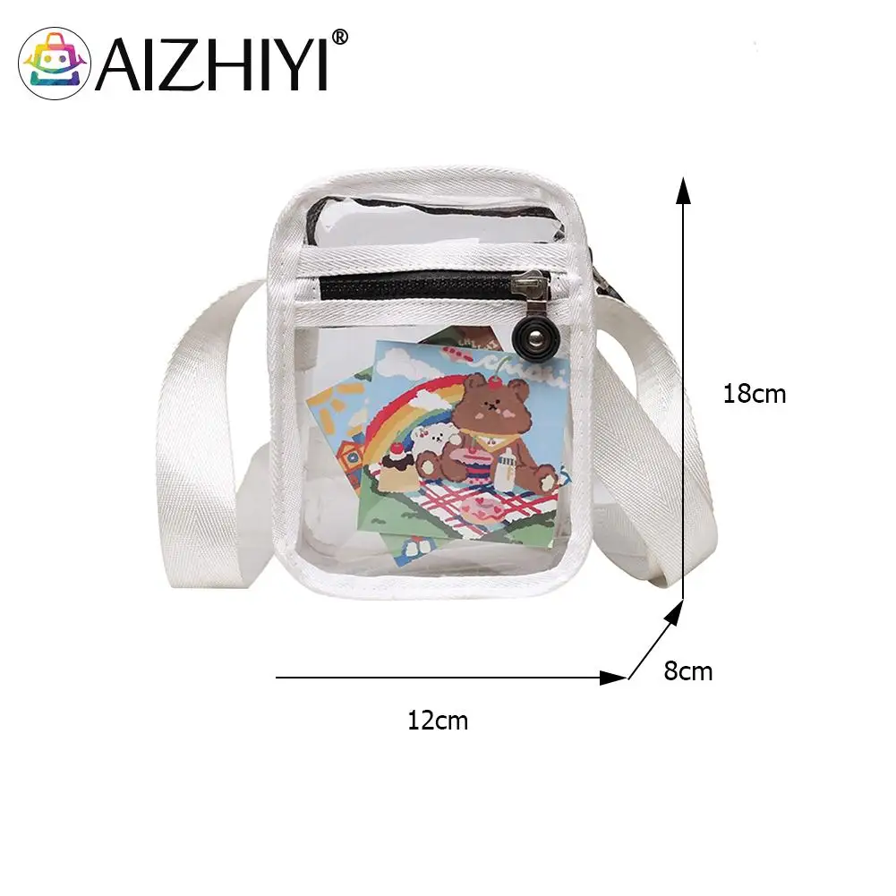 

Fashion Women Transparent PVC Shoulder Crossbody Messenger Bag Casual Ladies Small Handbags Purse