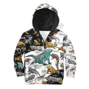 Iguanas Of The World Hoodies T-shirt 3D Printed Kids Sweatshirt Jacket T Shirts Boy Girl Funny Cosplay Costumes 03