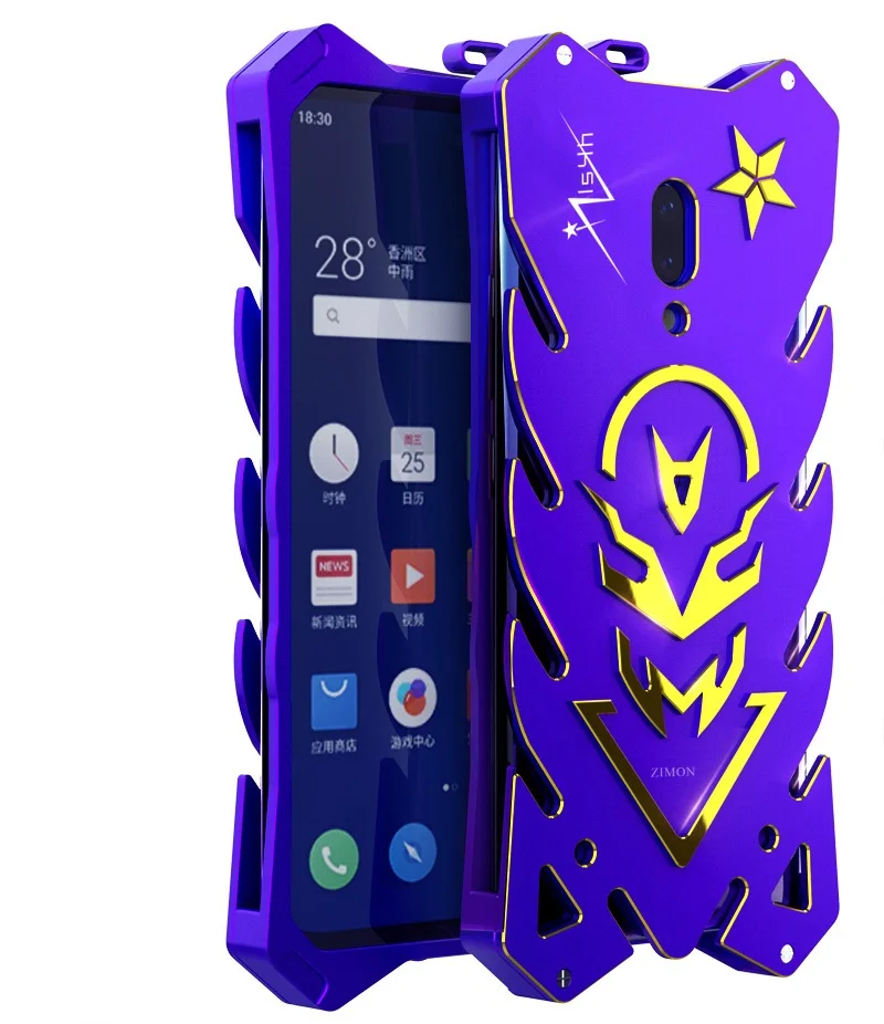 

2018 Zimon Armor II Aviation Metal Phone Case For Meizu 16 16s 16xs Note 9 Note9 Powerful Outdoor Case CNC Anodized Aluminum