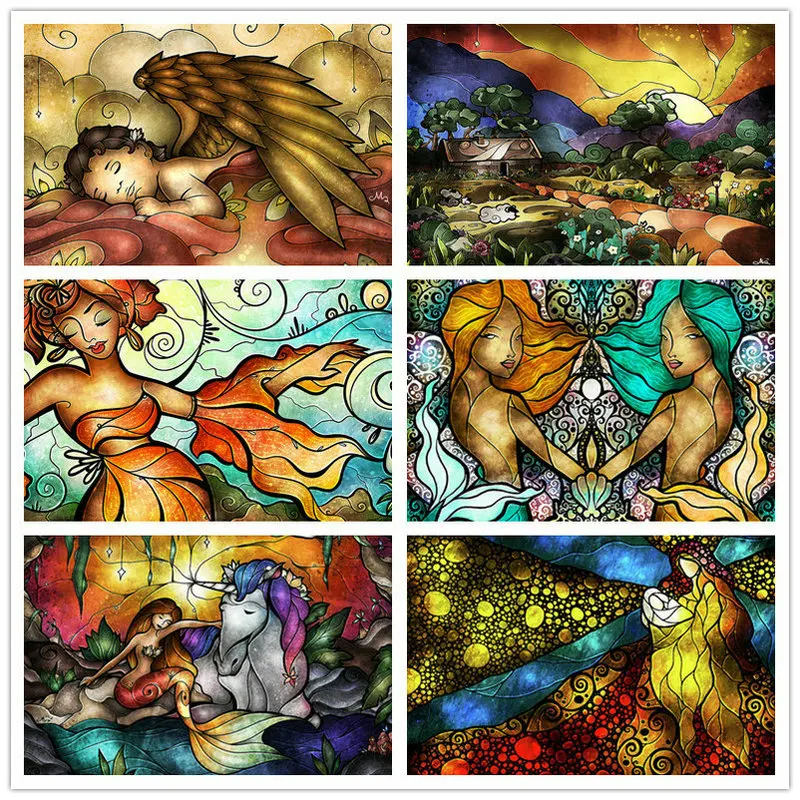 

Мультфильм 5d diy алмазная живопись сказочная фантазия наклейка полная квадратная фотография ручная работа 40x50 см