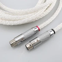 high quality occ silver plated xlr audio cable balance cable xlr male to female plug 8ag twist cable
