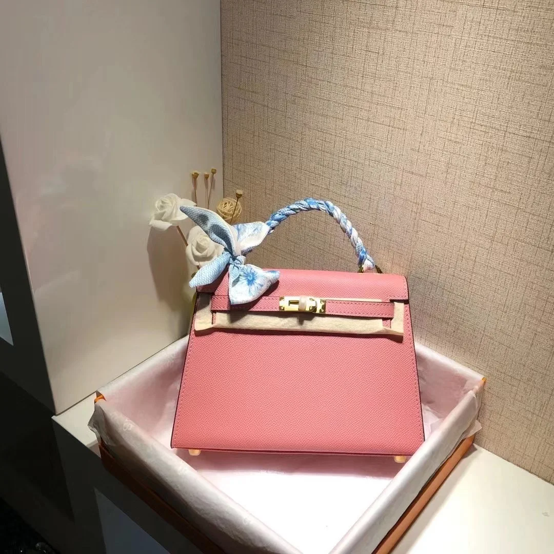 

Women Top Handbag One Shoulder And Crossbody Bag Classic Genuine Cow Leather High Quality The New Style Fashion 2021 6Color 22cm