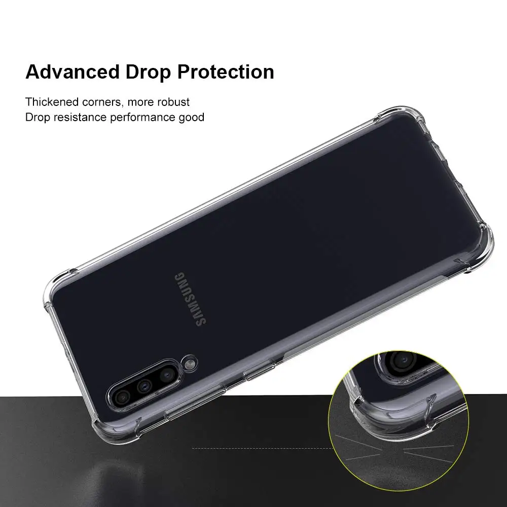 Подушка безопасности для Прозрачный чехол для samsung A30S бант из ленты TPU с изображением в виде ракушки Капа на samsung 30 40 50 S 20 10 A10 A20 A50S A30S a307 a507 A40s