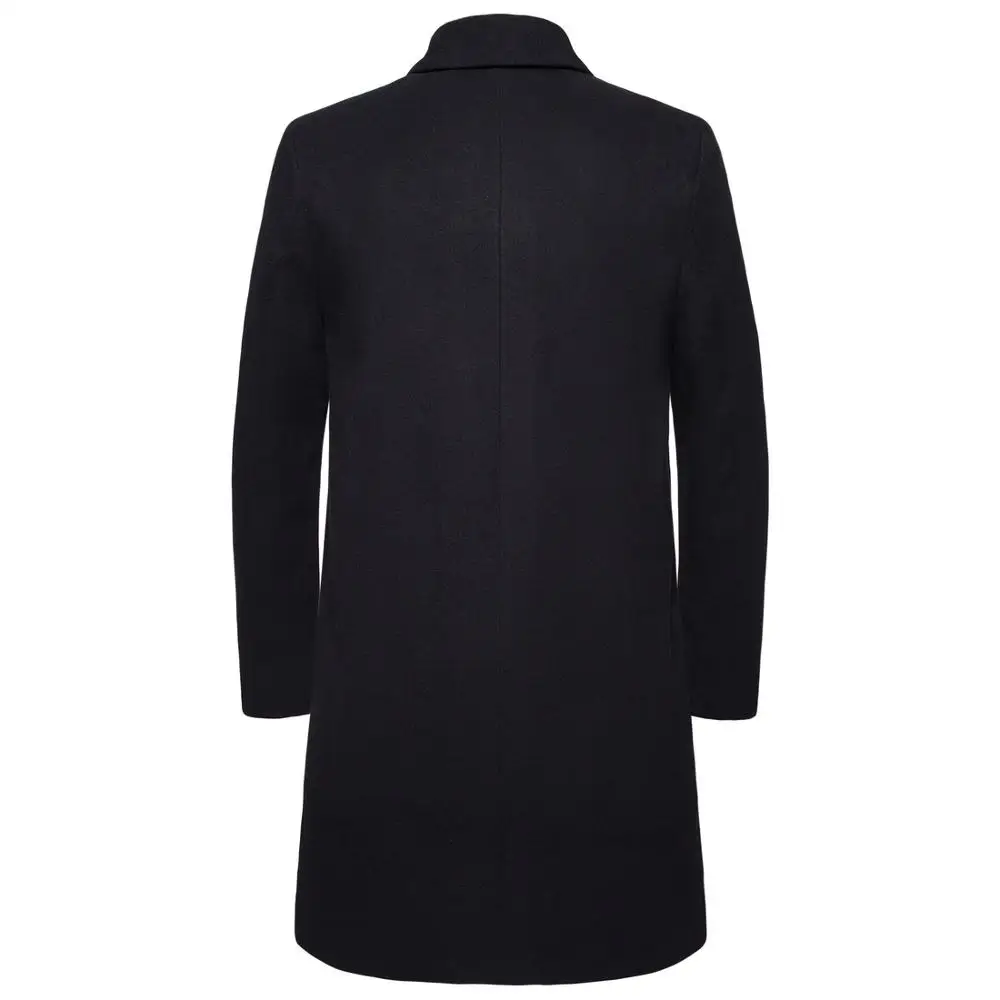 Зимнее модное мужское однотонное пальто высокого качества Мужская одежда