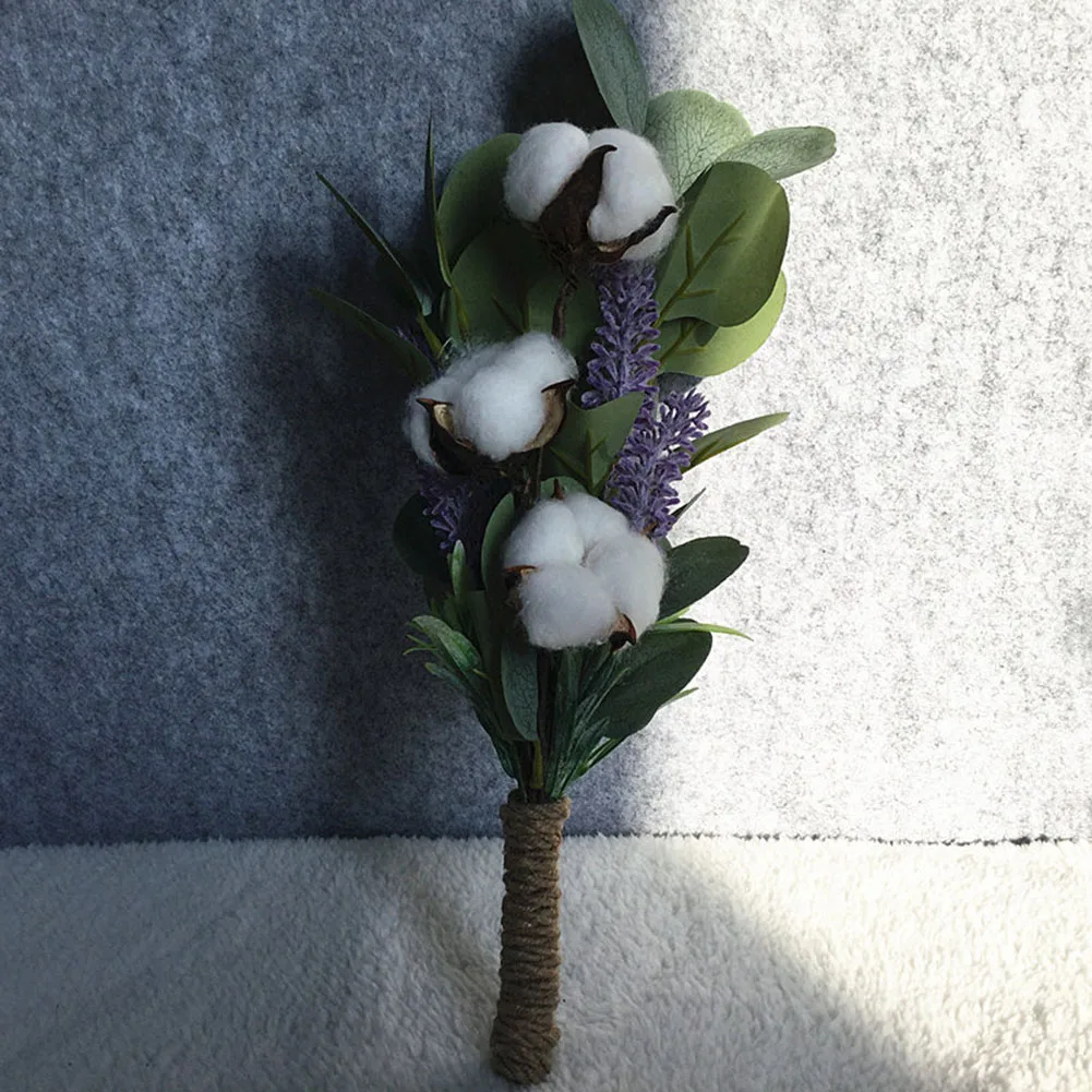 

Artificial Flower Simulated Money Leaf Lavender Cotton Bouquet Flower Ornament Wedding Party Home Living Room Decoration