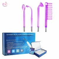 4 in 1high frequency electrode facial machine electrode wand acne spot wrinkle remover hair growing tubes skin care tools 2021