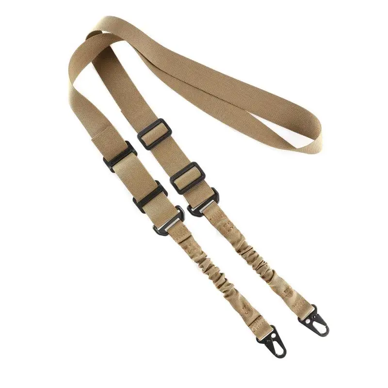 Tactical Two Point Gun Sling Strap Airsoft Bungee CS Rifle Sling Tactical Mission Rope Shooting Hunting Accessories Gun Rope