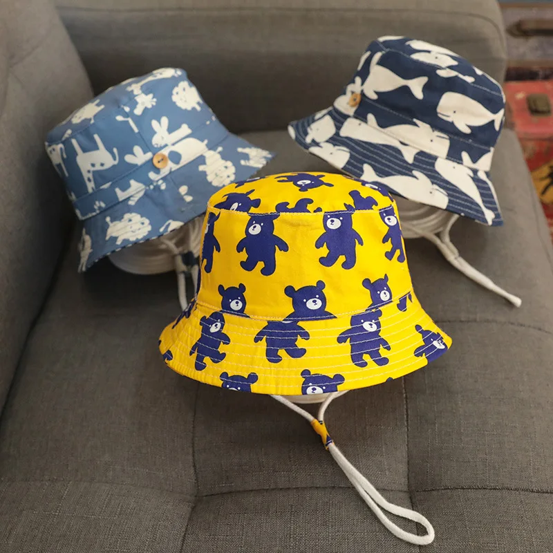 Summer Baby Hats Children Bucket UV Protection Panama Sun Hat Kid Camping Fishing Cap Girls Boys Beach Caps Gifts | Детская одежда и