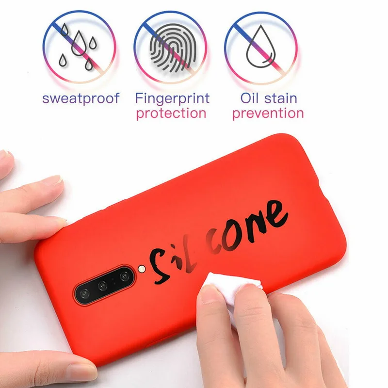 Противоударный жидкий силиконовый чехол для Oneplus 7 Pro 6 6 T Роскошный тонкий защитный мягкий Противоскользящий чехол для One Plus 7t Pro 6 T 7Pro