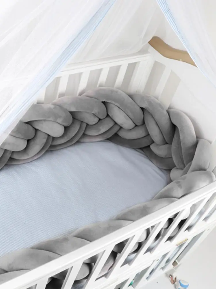 Детский бампер кровать коса узел Подушка для младенцев Bebe защита кроватки