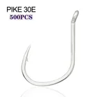 JK 500 шт. Щука море глаз крючок из высокоуглеродистой Сталь Рыбалка одинарный крючок для медленного метания Рыбалка вспомогательный крюк