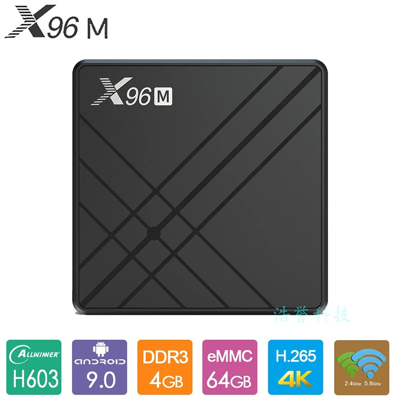 X96M Allwinner H603 Smart TV Box Android 9 0 4G 64G медиаплеер 4K Google голосовой помощник WiFi Поддержка IPTV |