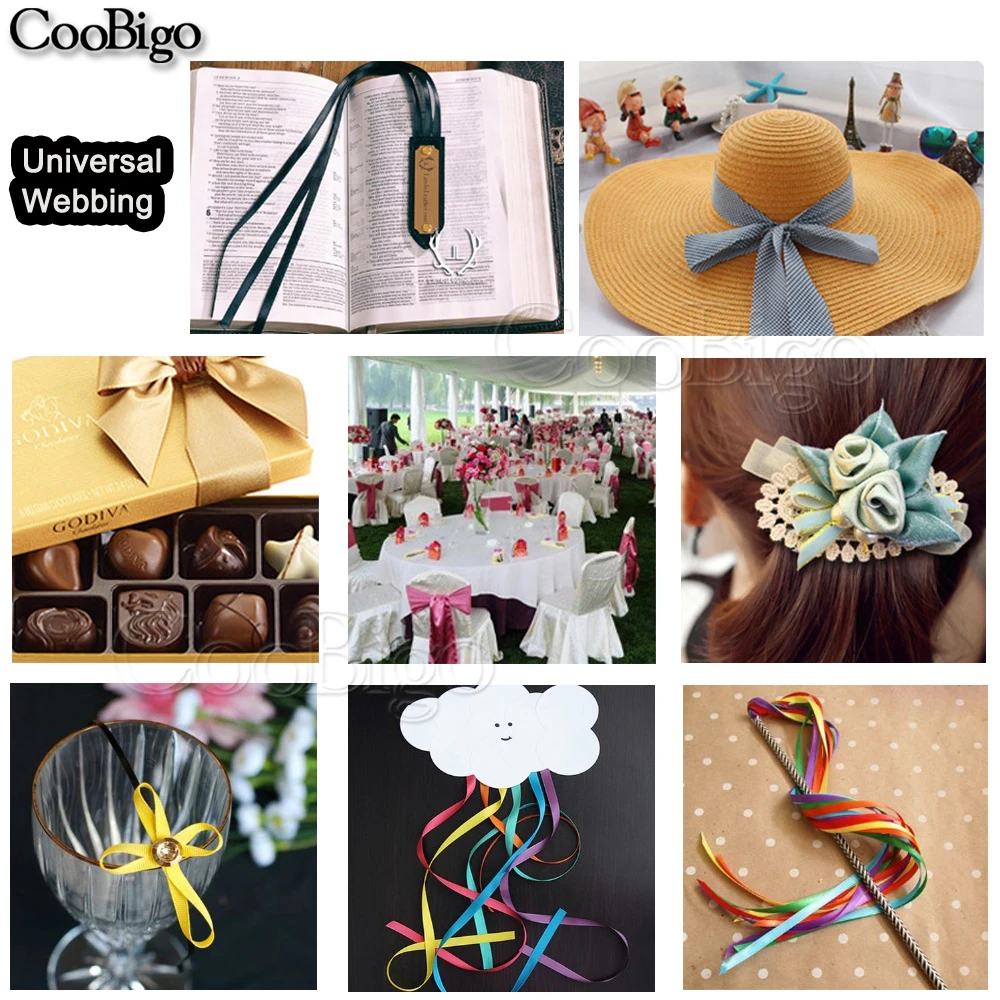 20 ярдов 12 мм корсажные атласные ленты для украшения свадебной рождественской