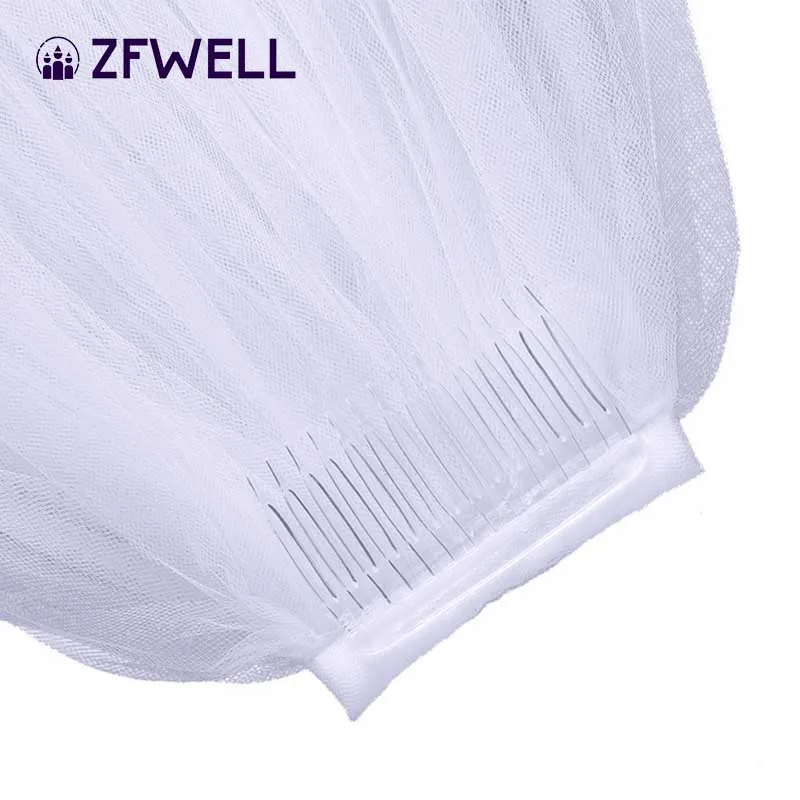ZFWELL вуаль для детей принцесса тиара свадебное платье расческа двухслойный