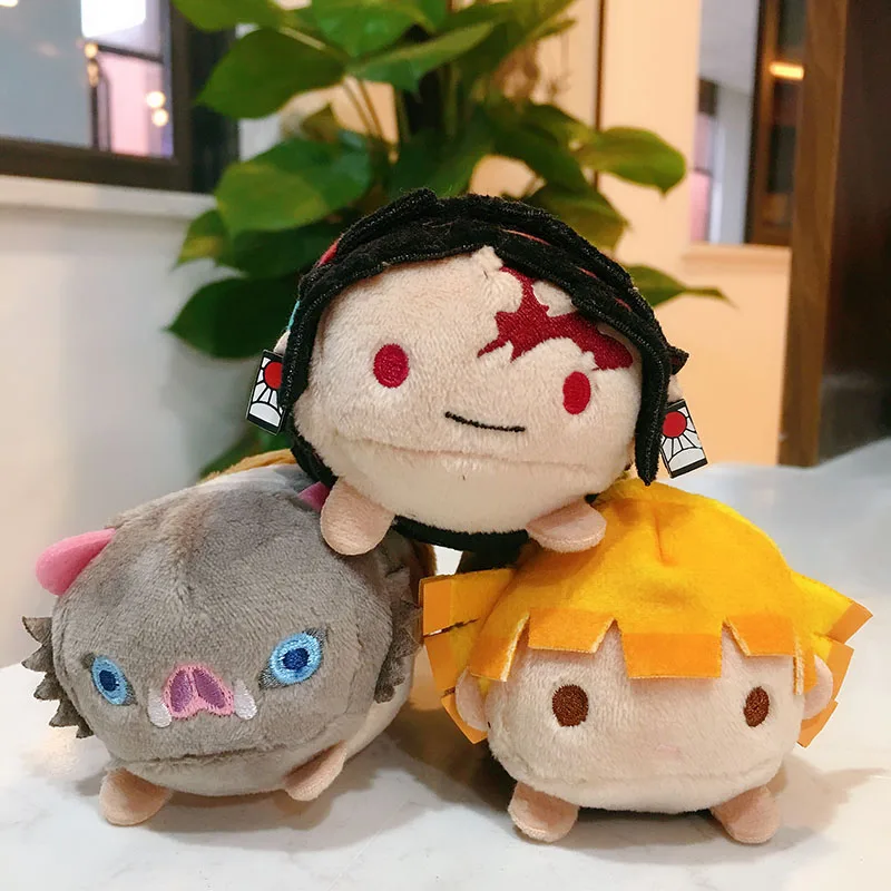 Аниме Demon Slayer: Kimetsu no Yaiba Agatsuma Zenitsu Nezuko Косплей милая плюшевая фигурка кукол брелок