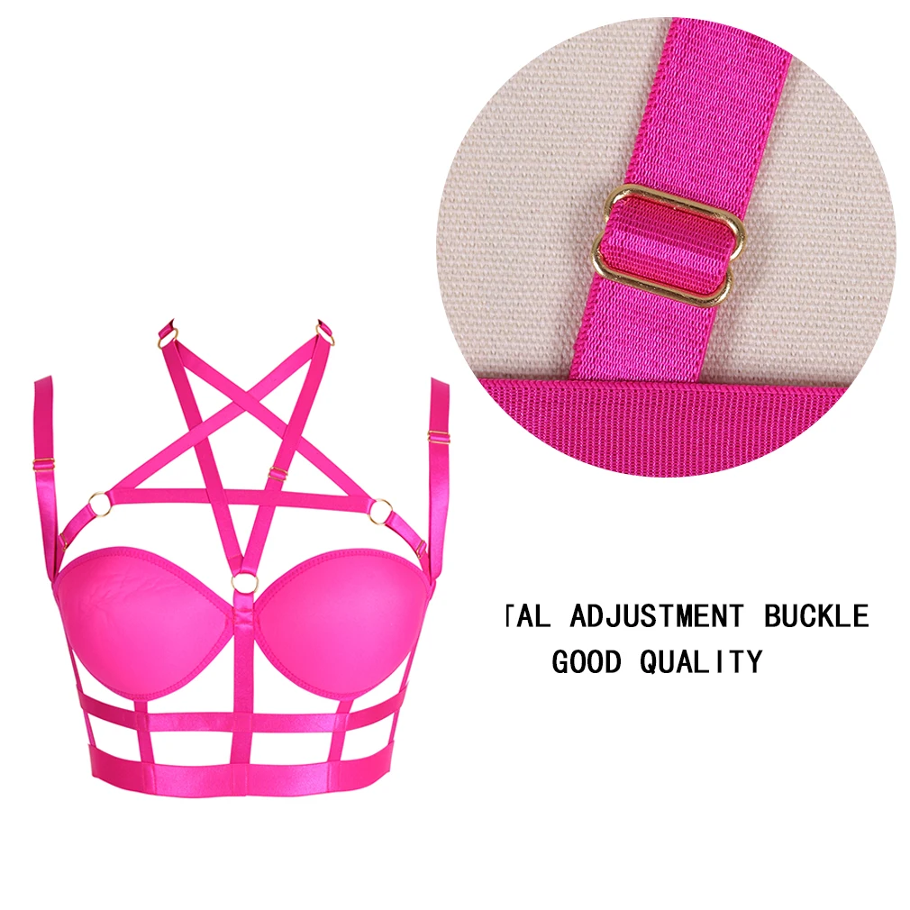 Gothic ladies sexy lingerie set, lace top, bondage set, waist gothic shorts, bra, belt