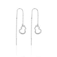 s925 sterling silver gourd ear line female small fresh and simple niche design personalized earrings