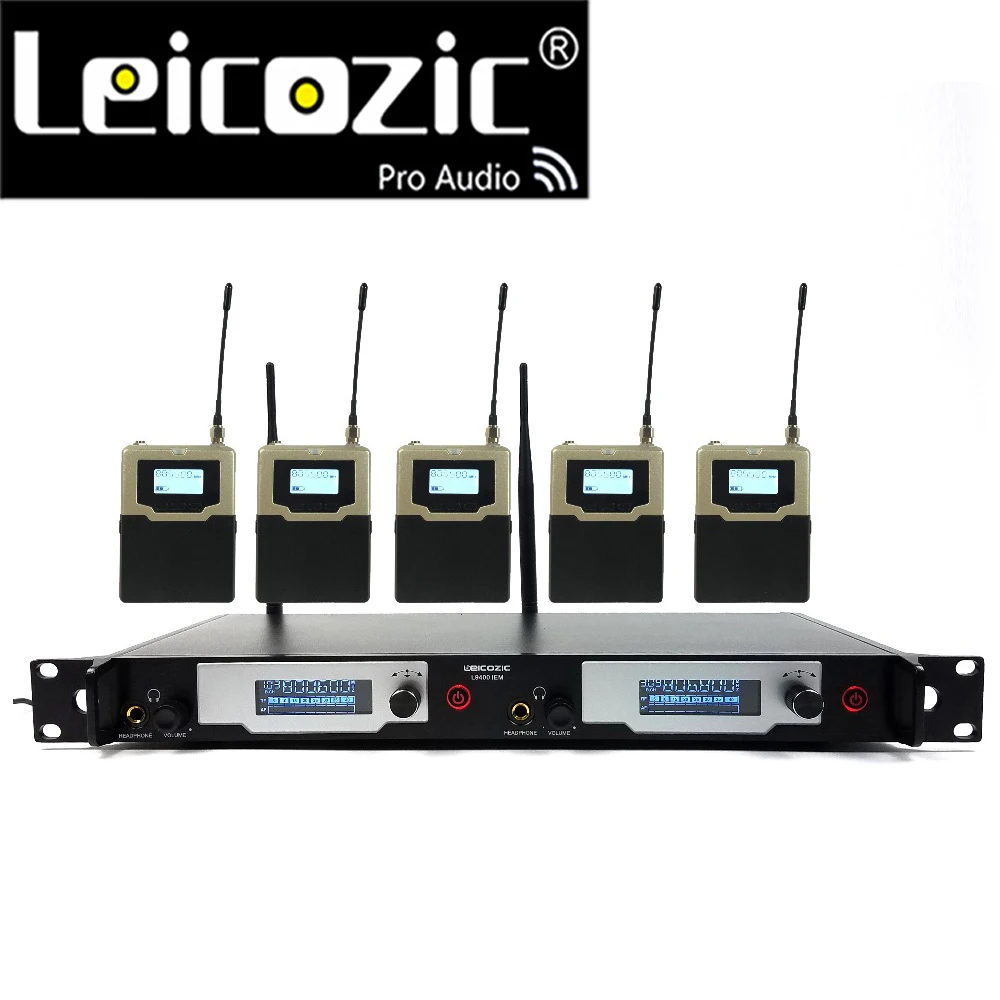 

Leicozic In Ear Monitor System Professional Monitoring L9400 5 Receivers New SR2050 IEM Wireless in-ear monitor Recording Studio