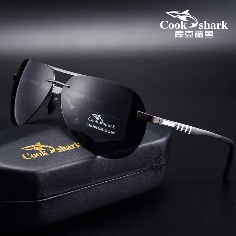 Мужские солнцезащитные очки Cook Shark Поляризованные синие для вождения |