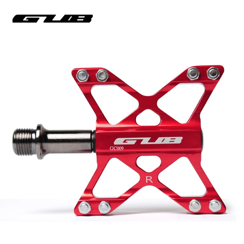 Велосипедные педали GUB GC009 MTB BMX 3 подшипника платформа 240 г/пара CNC AL6061 + ось Cr Mo|platform
