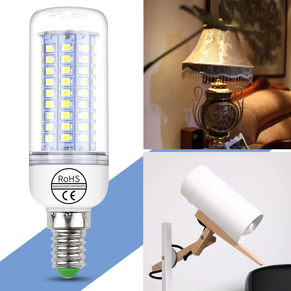 Светодиодные свечи E27 светодиодная лампа E14 кукуруза 2835 SMD