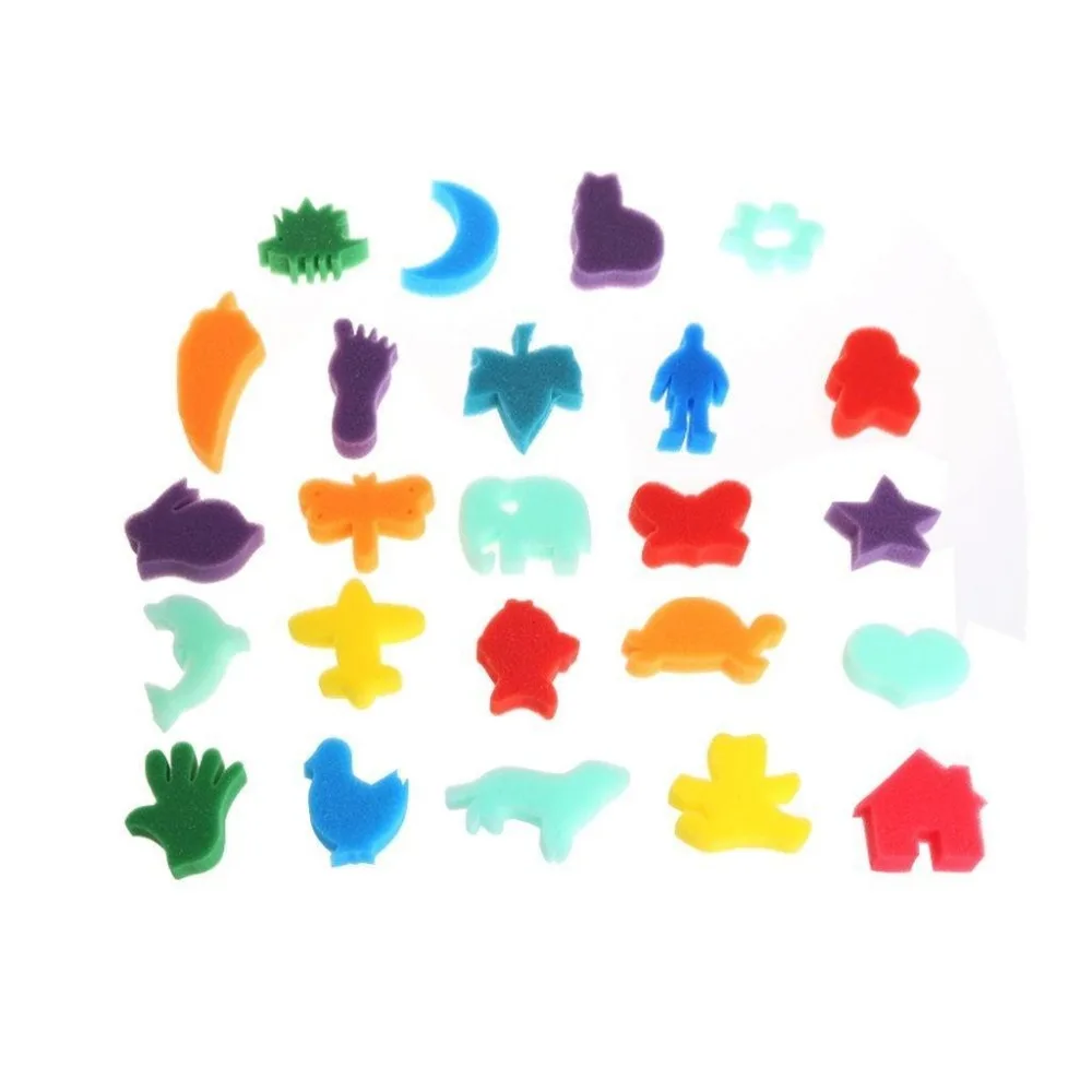 24 шт губка дети Дети Искусство ремесло Картина Набор домашнее образование школа