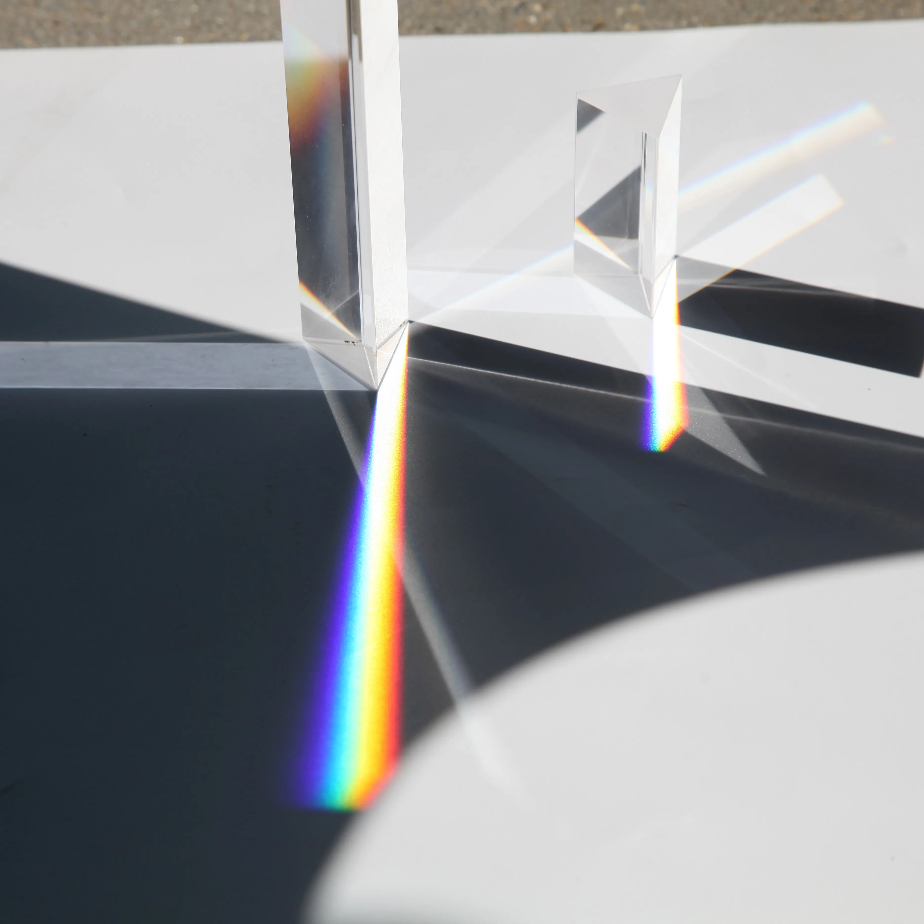 

Physics Science Toys Triple Prism Glass Reflecting Color Light Spectrum Learning Educational Toys For Children School Teaching