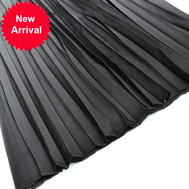 

Summer New Fashion Designer Elegant Mid-Length Dress Women Knitting Splicing Pleated Vintage Dress