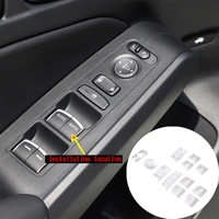 12 pieces for honda civic 11th 2022 car styling stainless steel trim window glass lift button stickers interior car accessories