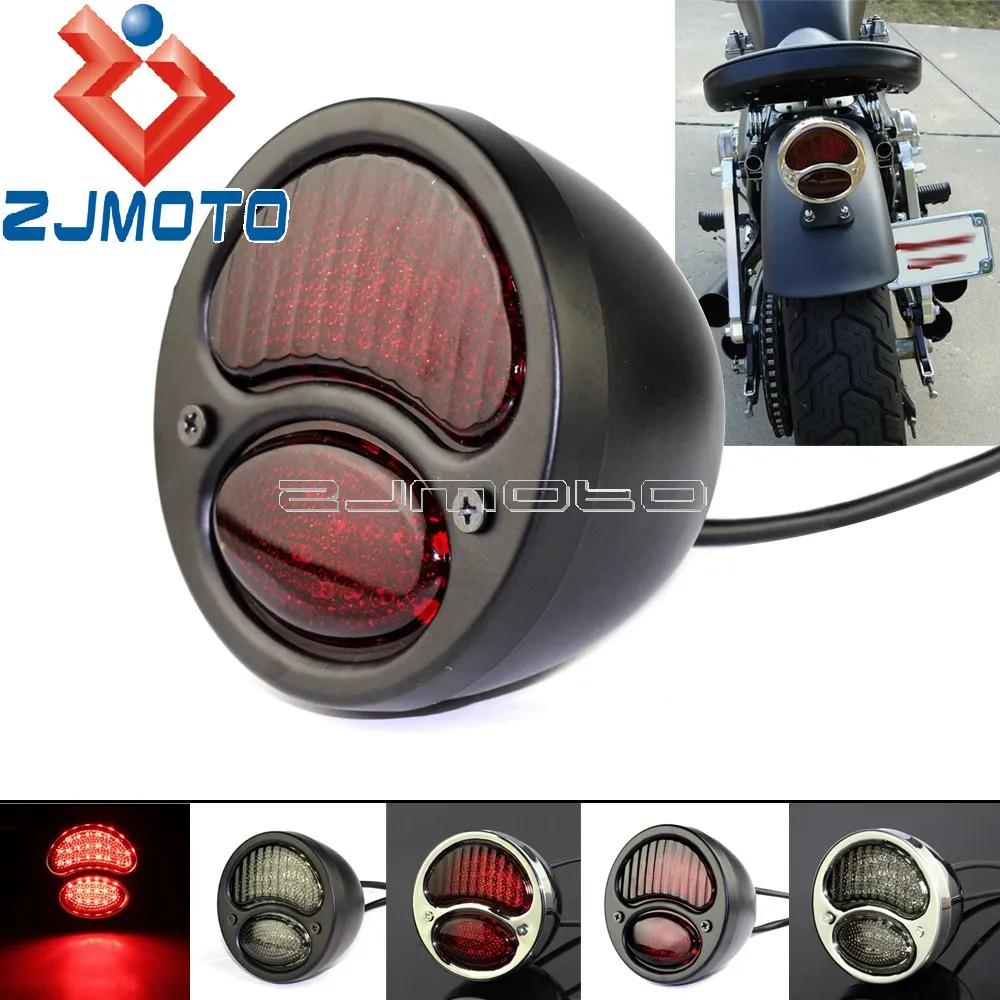 Мотоциклетный красный светодиодный задний фонарь для Harley Honda Yamaha Suzuki Cafe Racer Scrambler